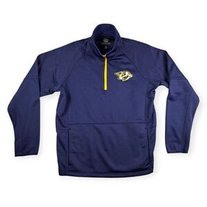 Nashville Predators Jacket Mens M Glll Sports By Carl Banks NHL 1/4 Zip Pullover